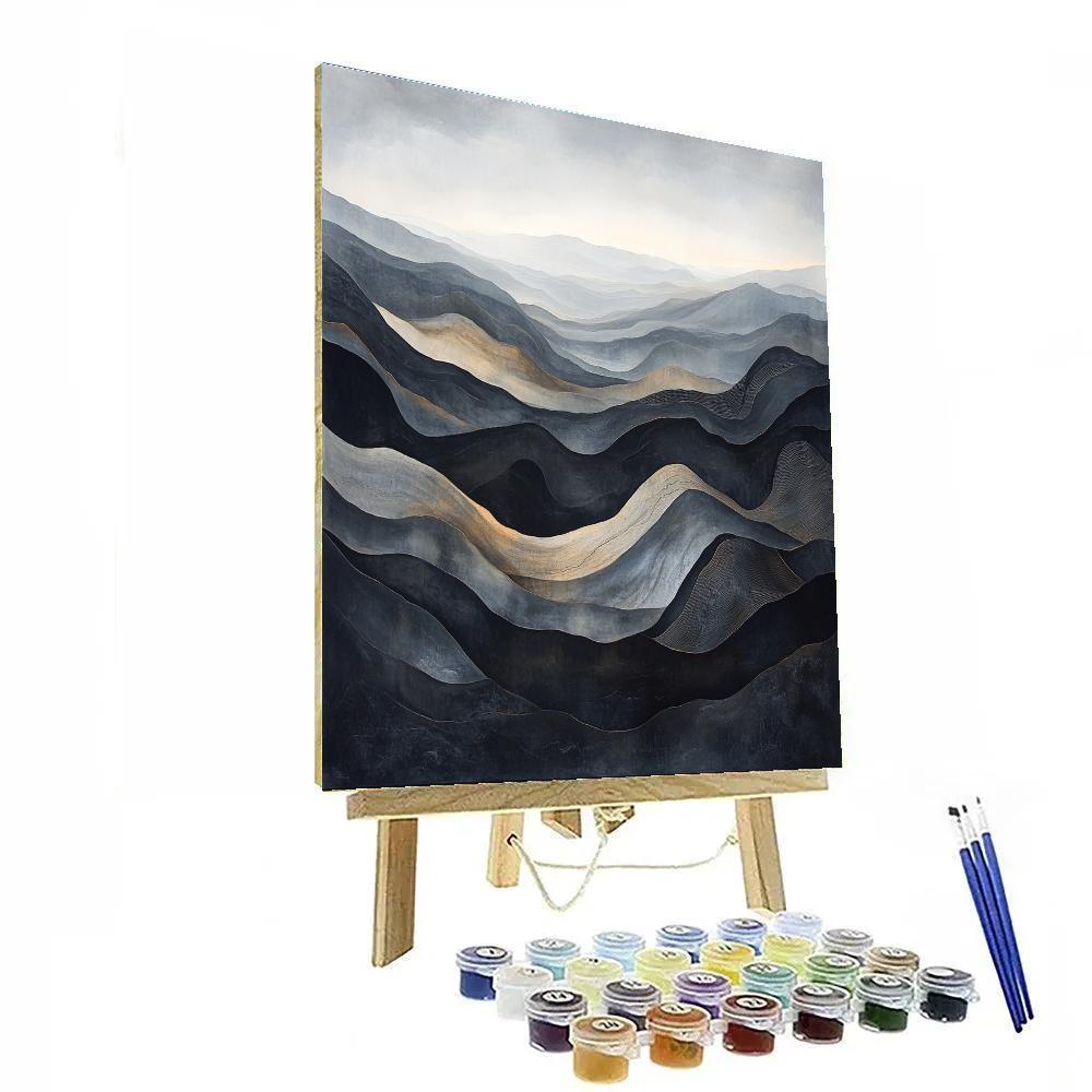 Leonardo Da Vinci Inspired Mountain Crustal Folds DIY paint by numbers