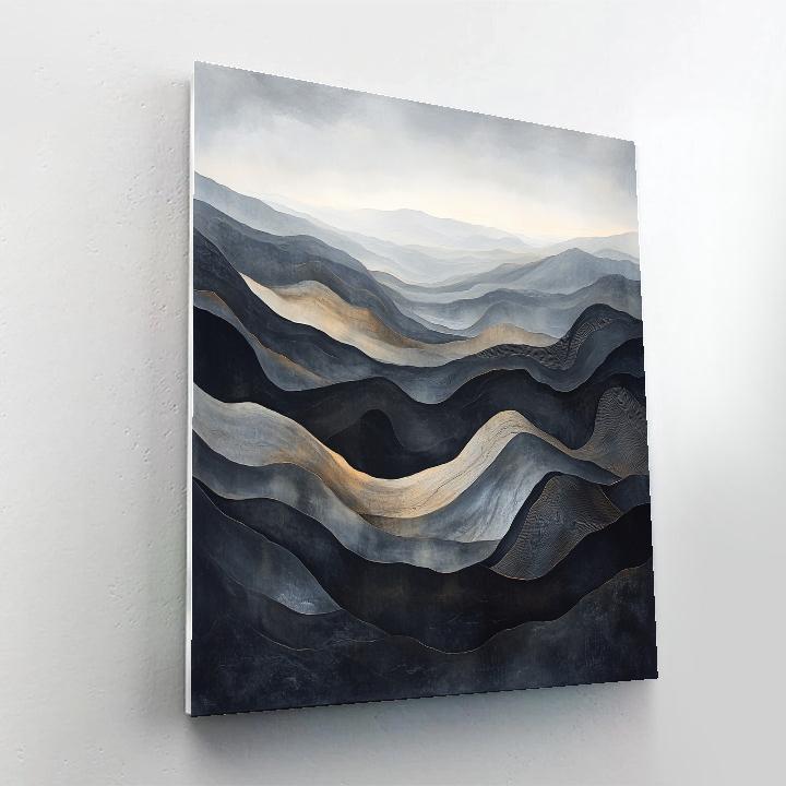 Leonardo Da Vinci Inspired Mountain Crustal Folds DIY paint by numbers