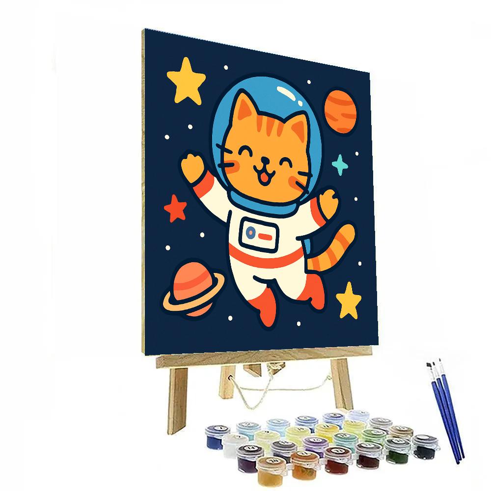 Starlight Cat Explorer painting number kit