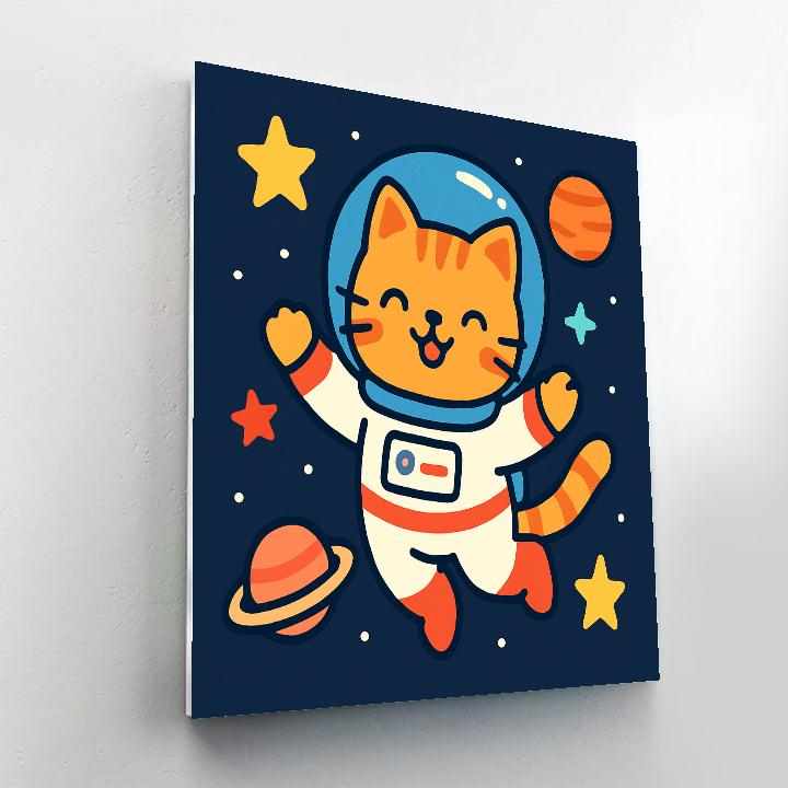 Starlight Cat Explorer painting number kit