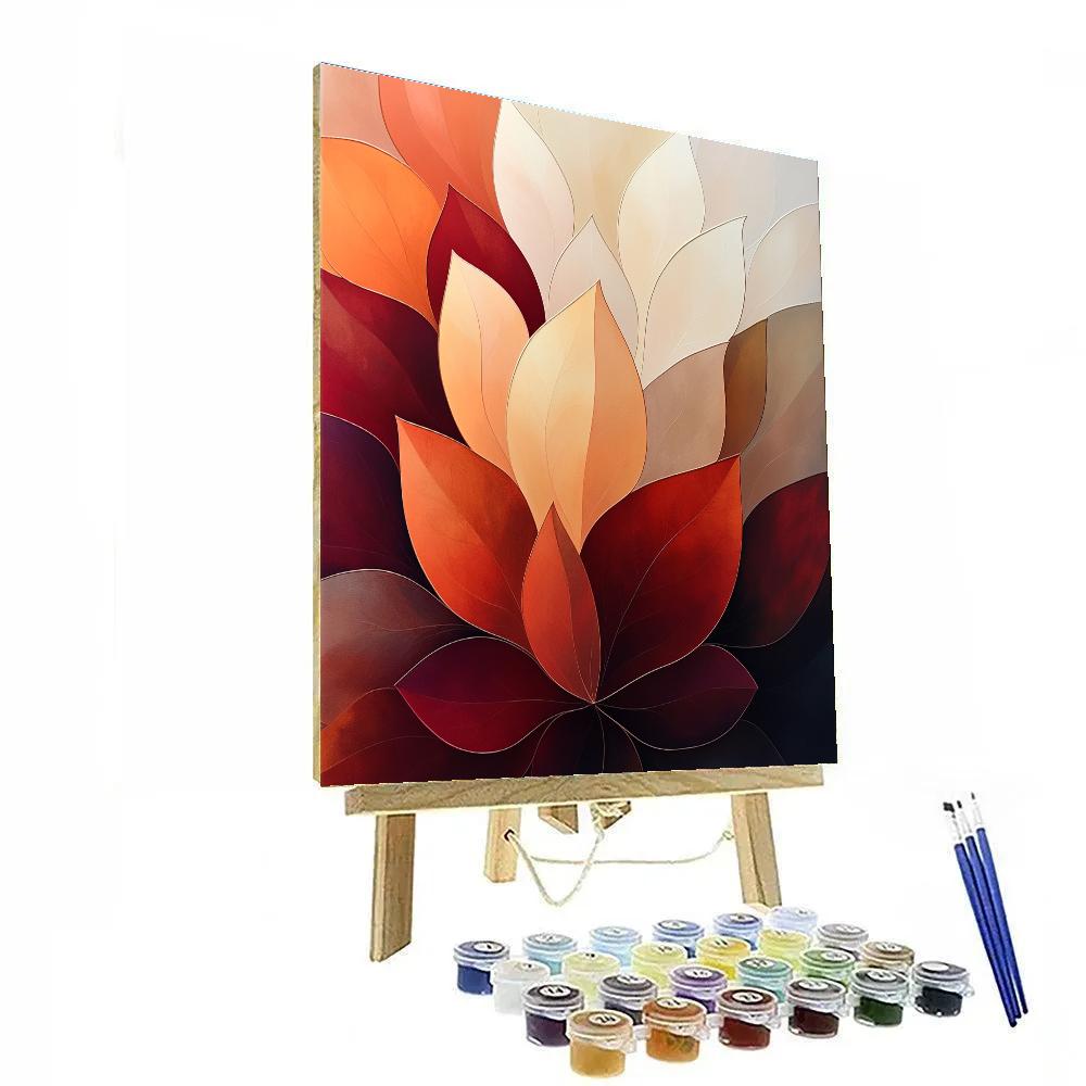 Georgia OKeeffe Inspired Desert Flowers DIY paint by numbers