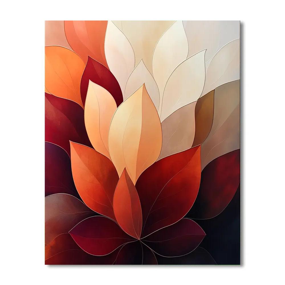 Georgia OKeeffe Inspired Desert Flowers DIY paint by numbers