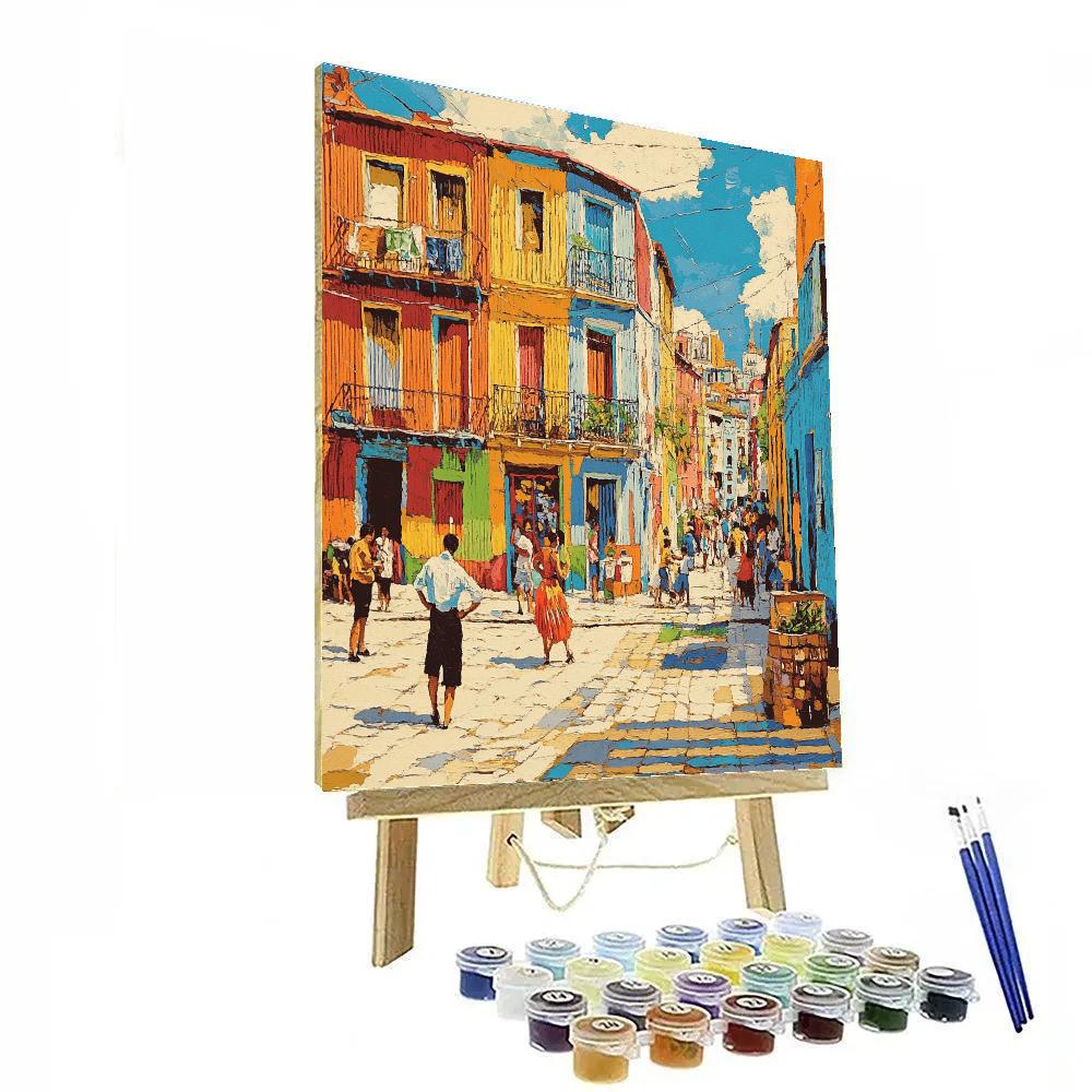 La Boca Colorful Houses And Caminito Buenos Aires Argentina paint by color