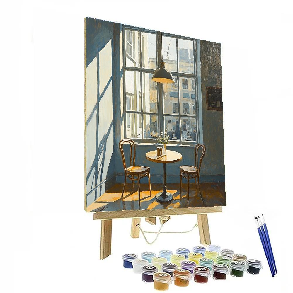 Edward Hopper Inspired Empty Cafe At Dawn Paint by numbers art