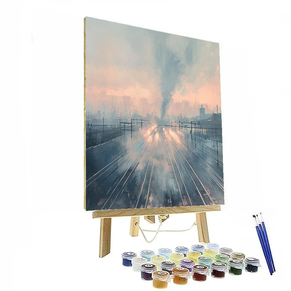 Edgar Degas Inspired Quiet Sonata Of Steam Trains Numbered painting kits