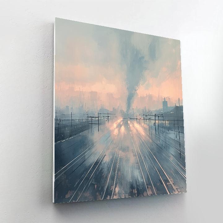 Edgar Degas Inspired Quiet Sonata Of Steam Trains Numbered painting kits