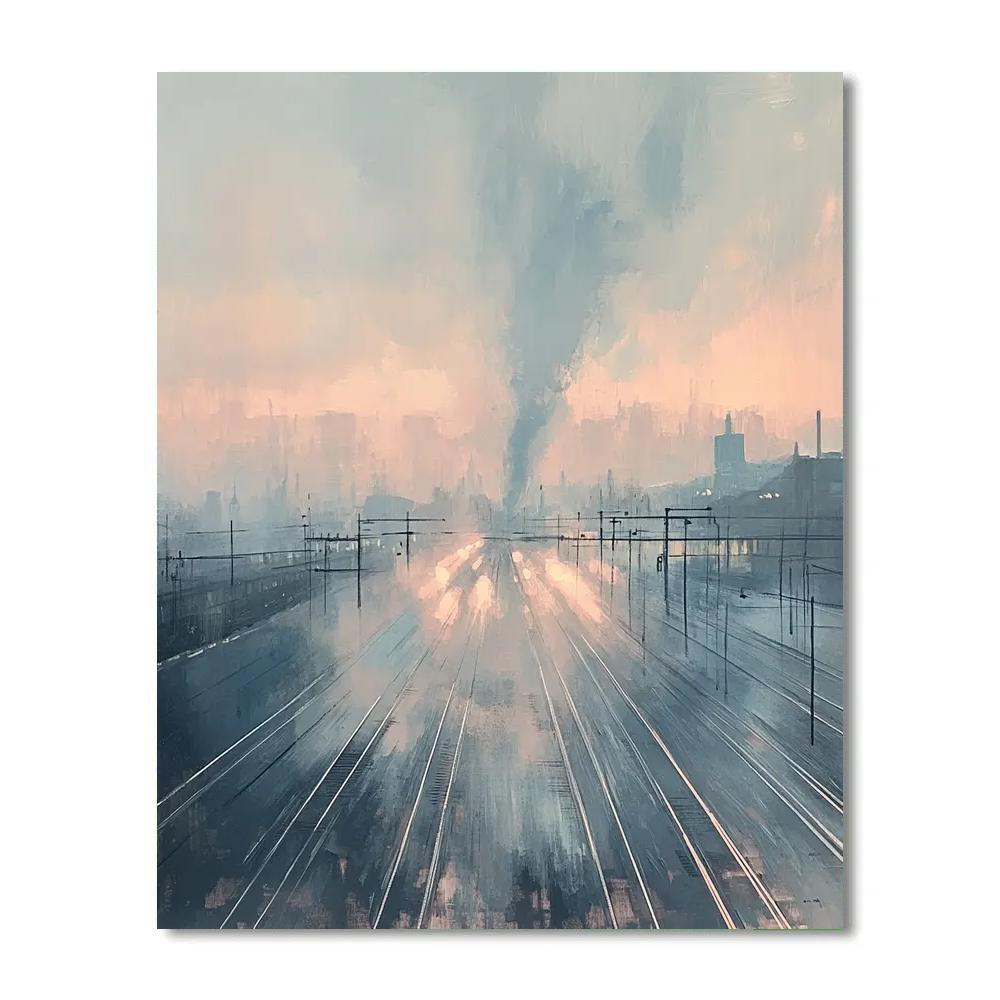 Edgar Degas Inspired Quiet Sonata Of Steam Trains Numbered painting kits