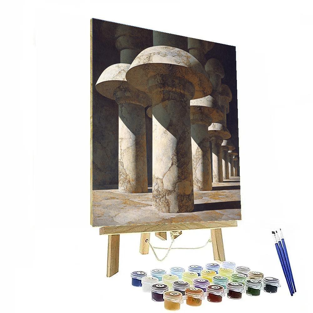 Michelangelo Inspired Granite Fungal Pillars Paint by numbers kits