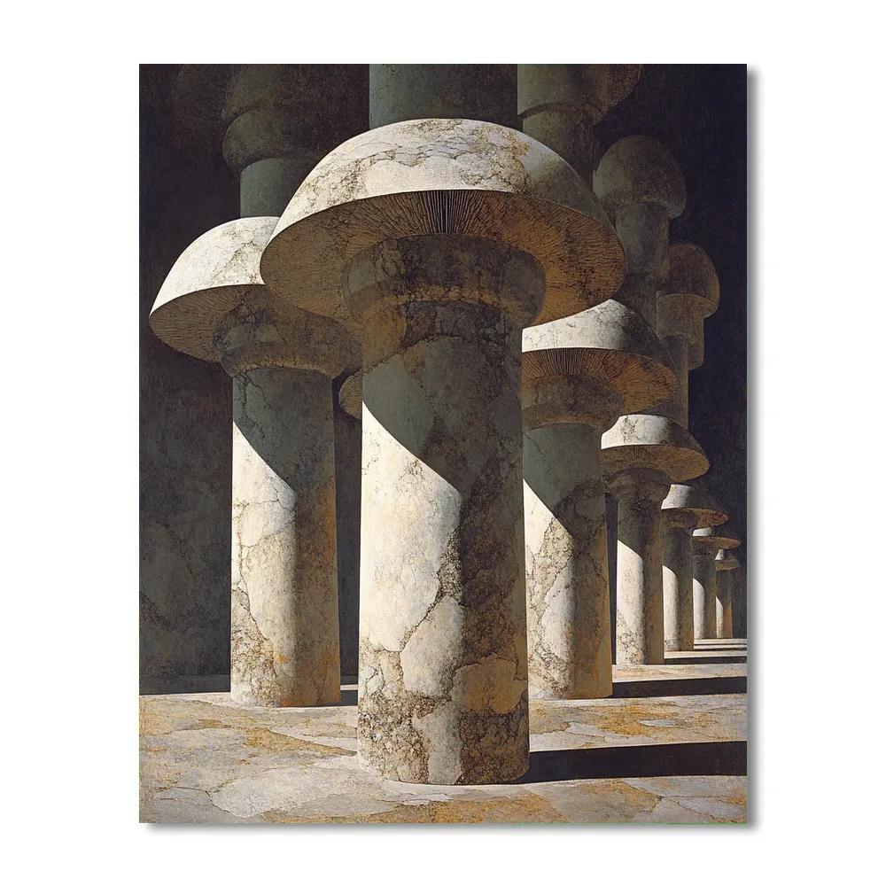Michelangelo Inspired Granite Fungal Pillars Paint by numbers kits
