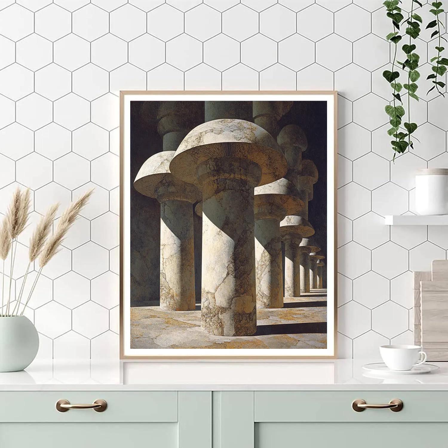 Michelangelo Inspired Granite Fungal Pillars Paint by numbers kits