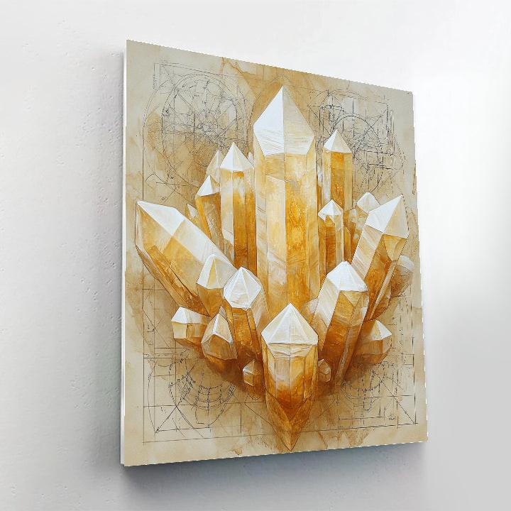 Leonardo Da Vinci Inspired Crystal Growth Diagram paint by numbers