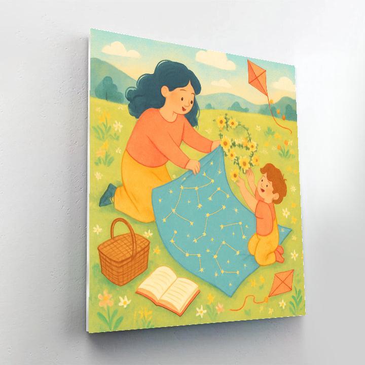 Constellation Quilt Picnic DIY paint by numbers