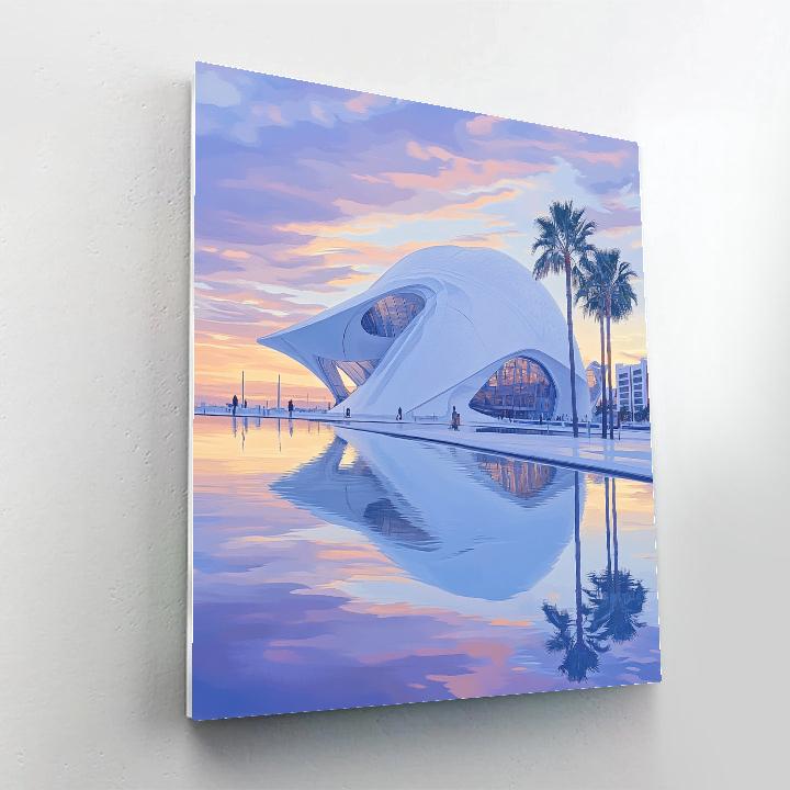 City Of Arts And Sciences Valencia Spain At Dusk paint by numbers