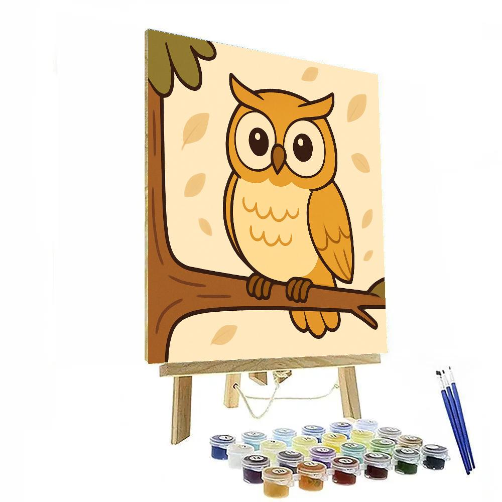 Wise Forest Owl paint by color