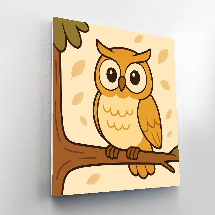 Wise Forest Owl paint by color