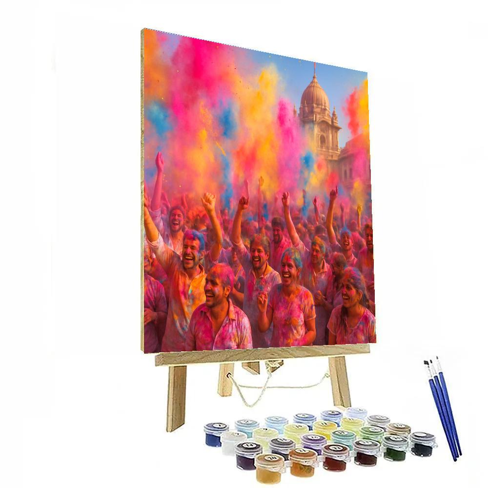 Festival Of Colors Holi Paint by numbers art