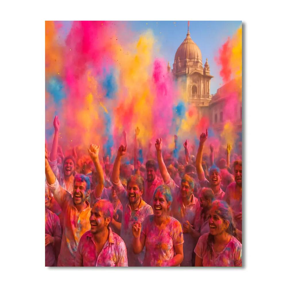 Festival Of Colors Holi Paint by numbers art