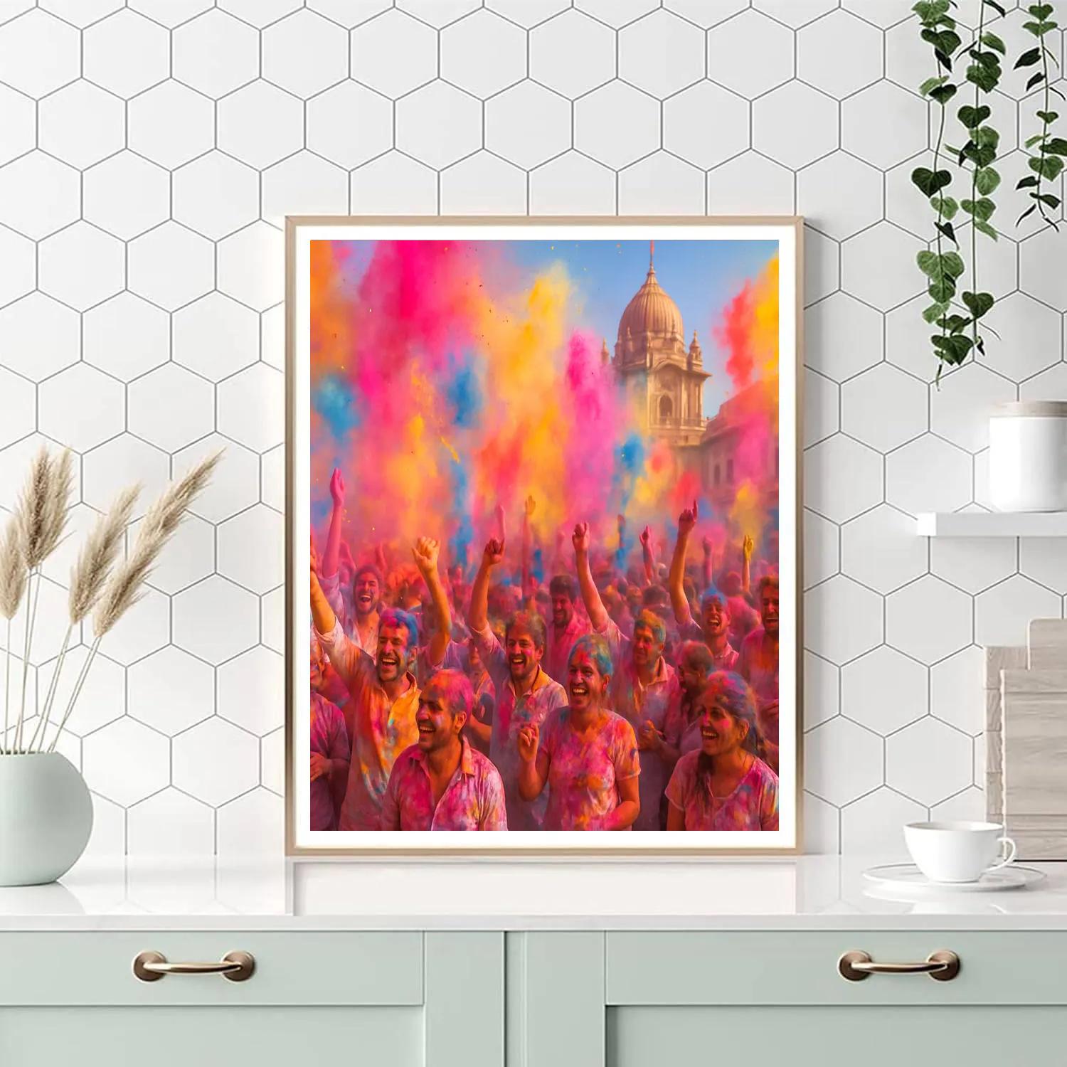 Festival Of Colors Holi Paint by numbers art
