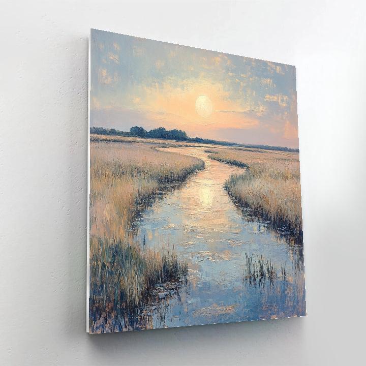 Edgar Degas Inspired Moonlight Over Wheat Mirrors paint by number