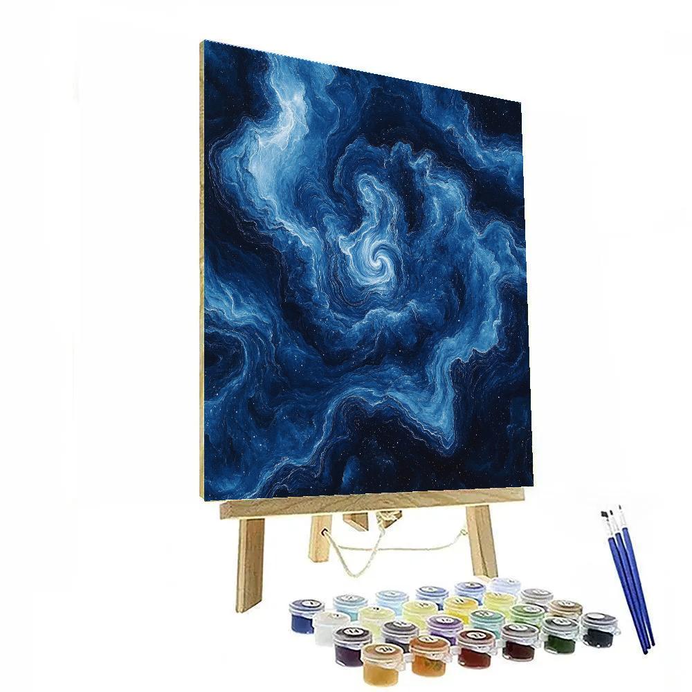 Michelangelo Inspired Sapphire Nebula painting number kit