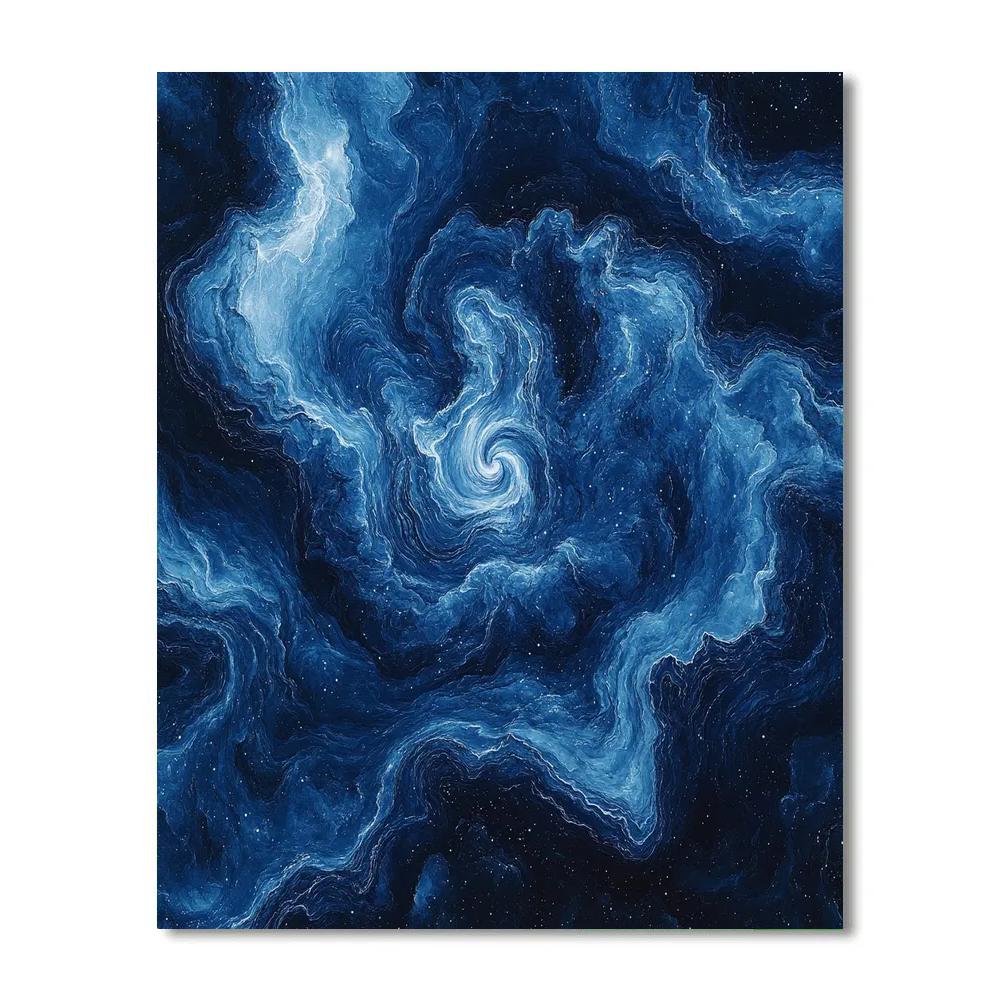Michelangelo Inspired Sapphire Nebula painting number kit