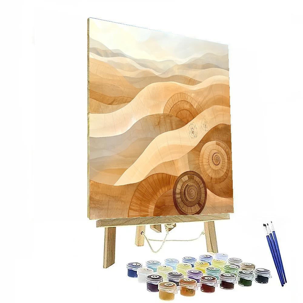 Leonardo Da Vinci Inspired Desert Fossil Landscape Painting by numbers kit