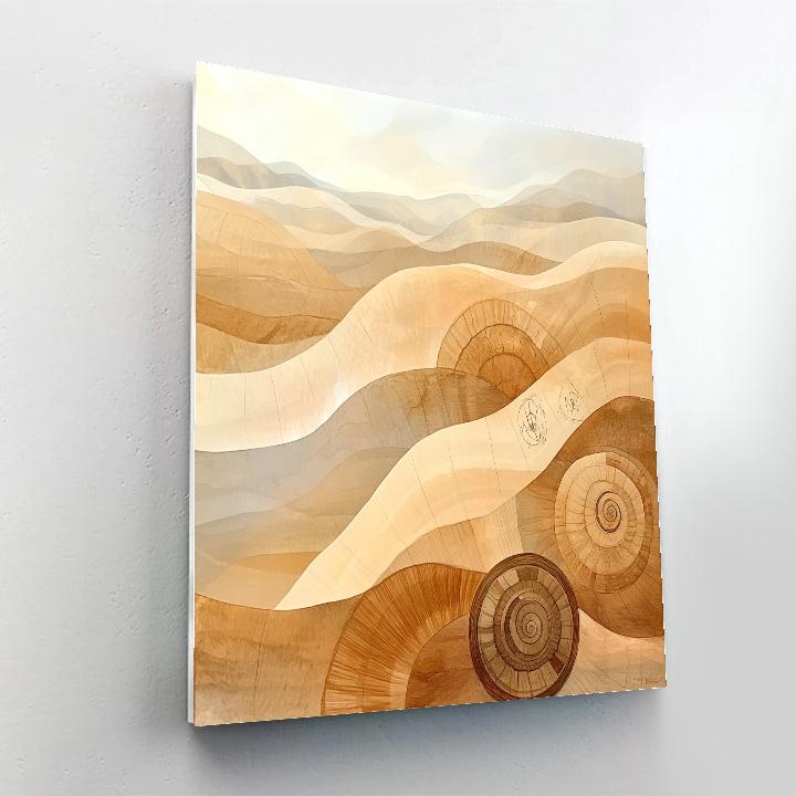 Leonardo Da Vinci Inspired Desert Fossil Landscape Painting by numbers kit