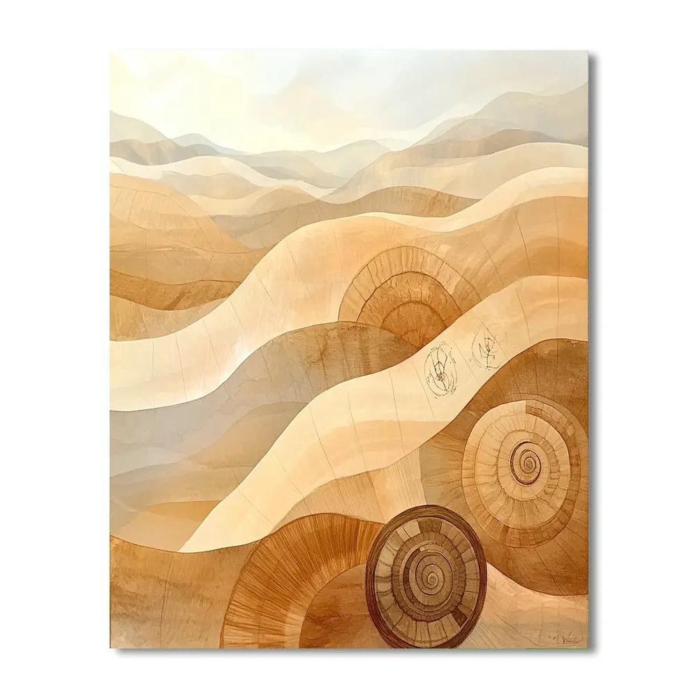 Leonardo Da Vinci Inspired Desert Fossil Landscape Painting by numbers kit