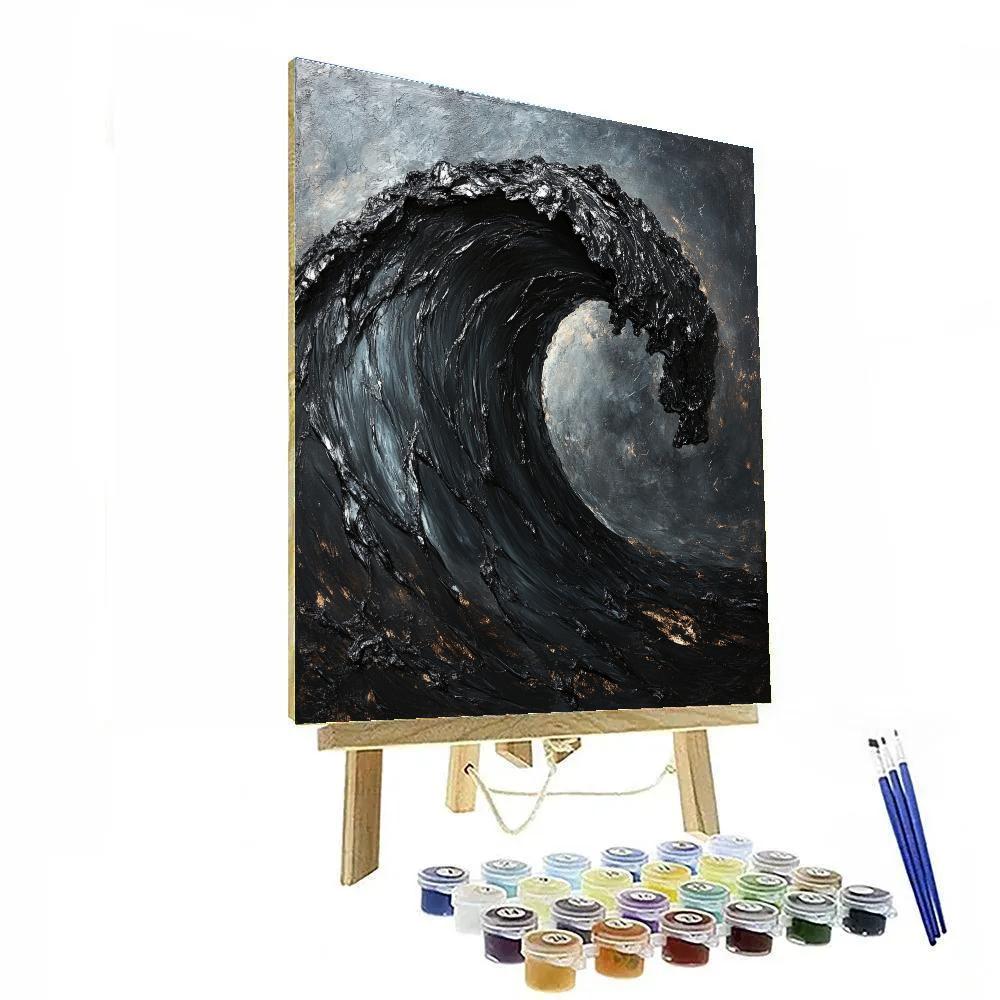 Michelangelo Inspired Obsidian Wave paint by numbers