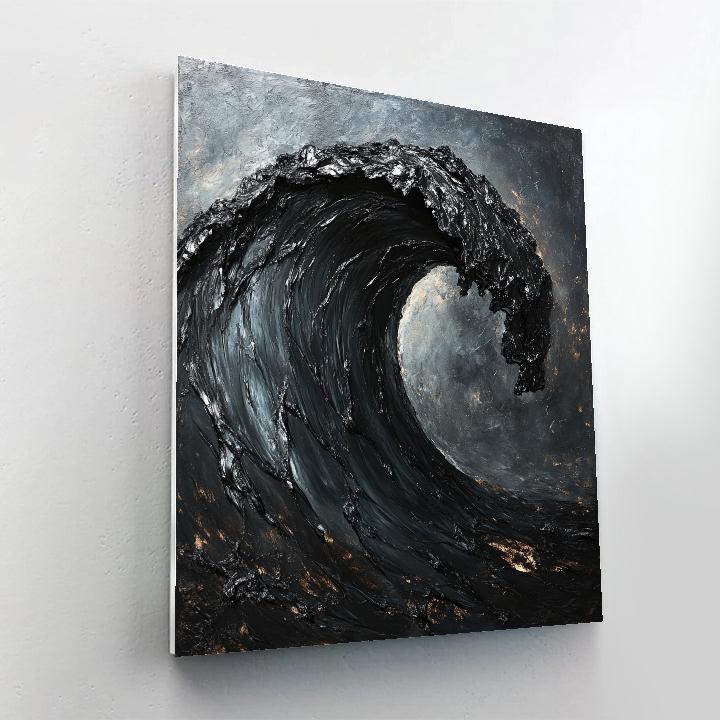 Michelangelo Inspired Obsidian Wave paint by numbers