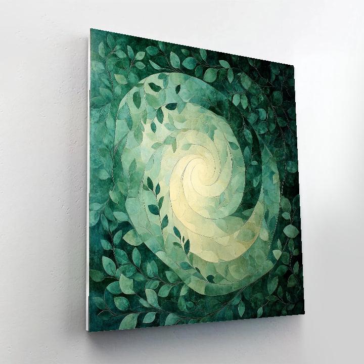 Michelangelo Inspired Jade Vine Spiral Paint by numbers art