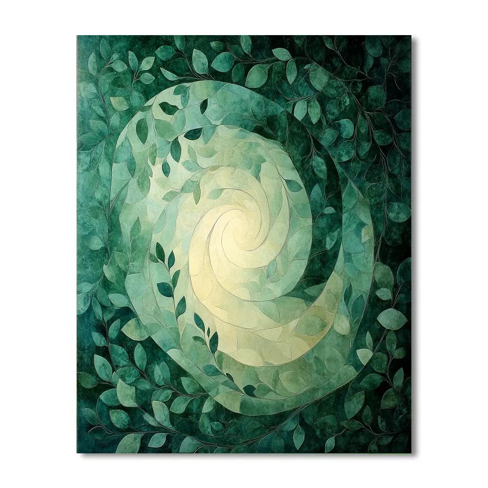 Michelangelo Inspired Jade Vine Spiral Paint by numbers art