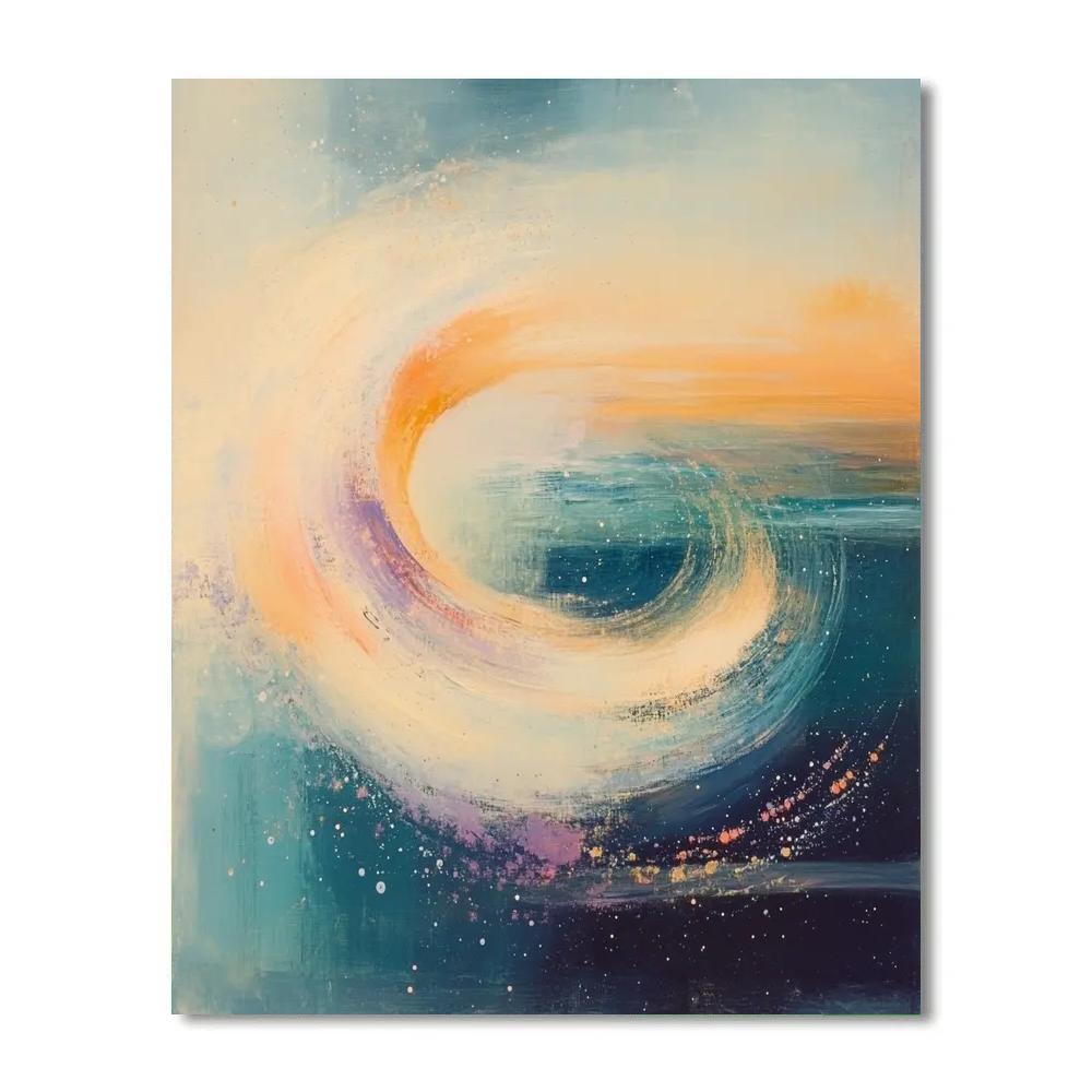 Edgar Degas Inspired Celestial Tea Leaves paint by color