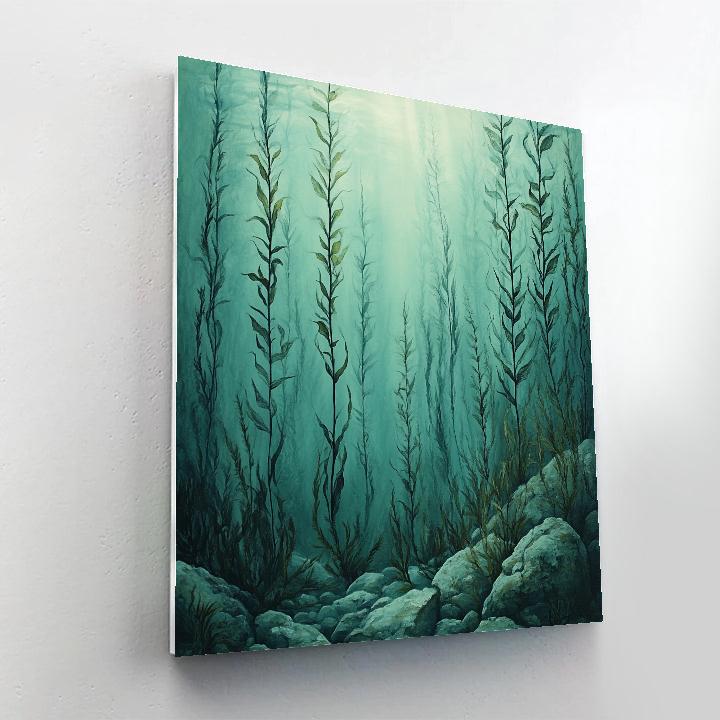 Leonardo Da Vinci Inspired Submerged Kelp Forest Number painting
