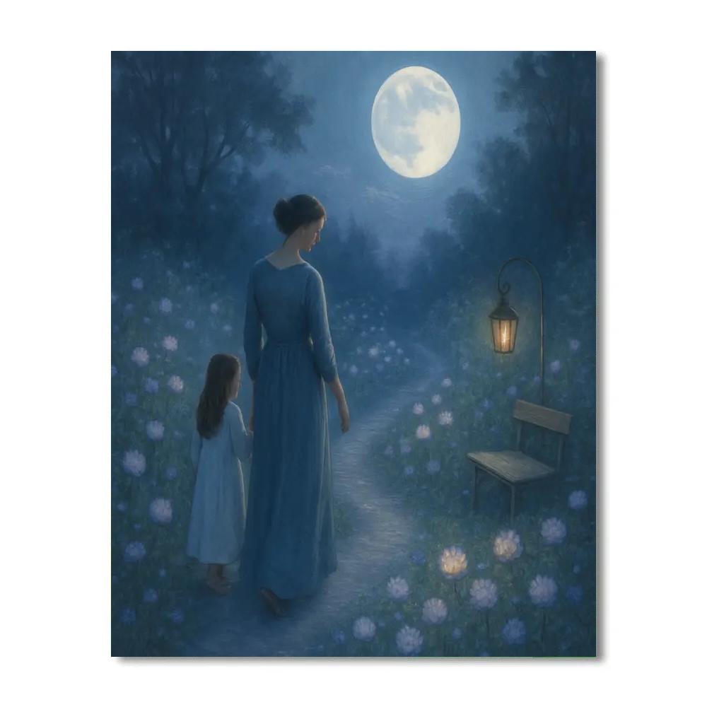 Lunar Garden Walk painting number kit