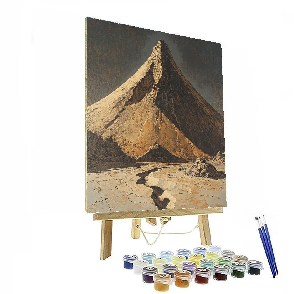 Michelangelo Inspired Volcanic Peak paint by numbers