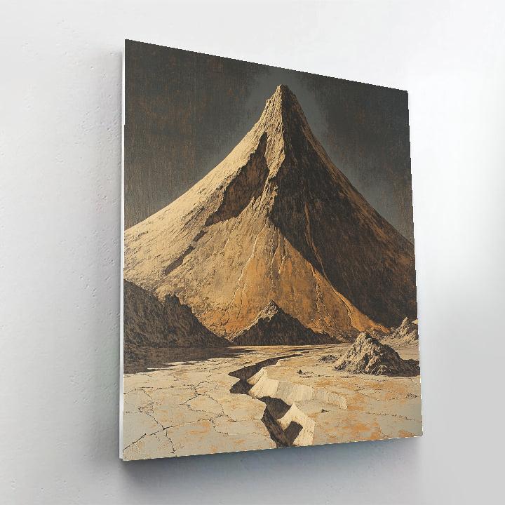 Michelangelo Inspired Volcanic Peak paint by numbers