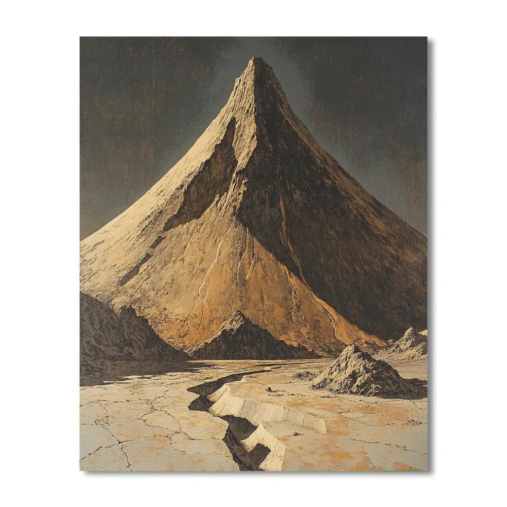 Michelangelo Inspired Volcanic Peak paint by numbers