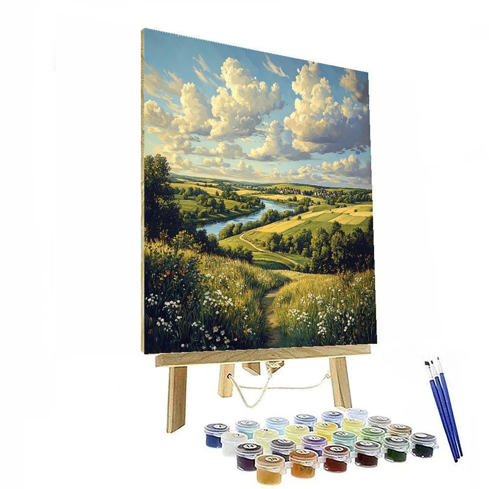 John Constable Inspired Summer Landscape Number painting