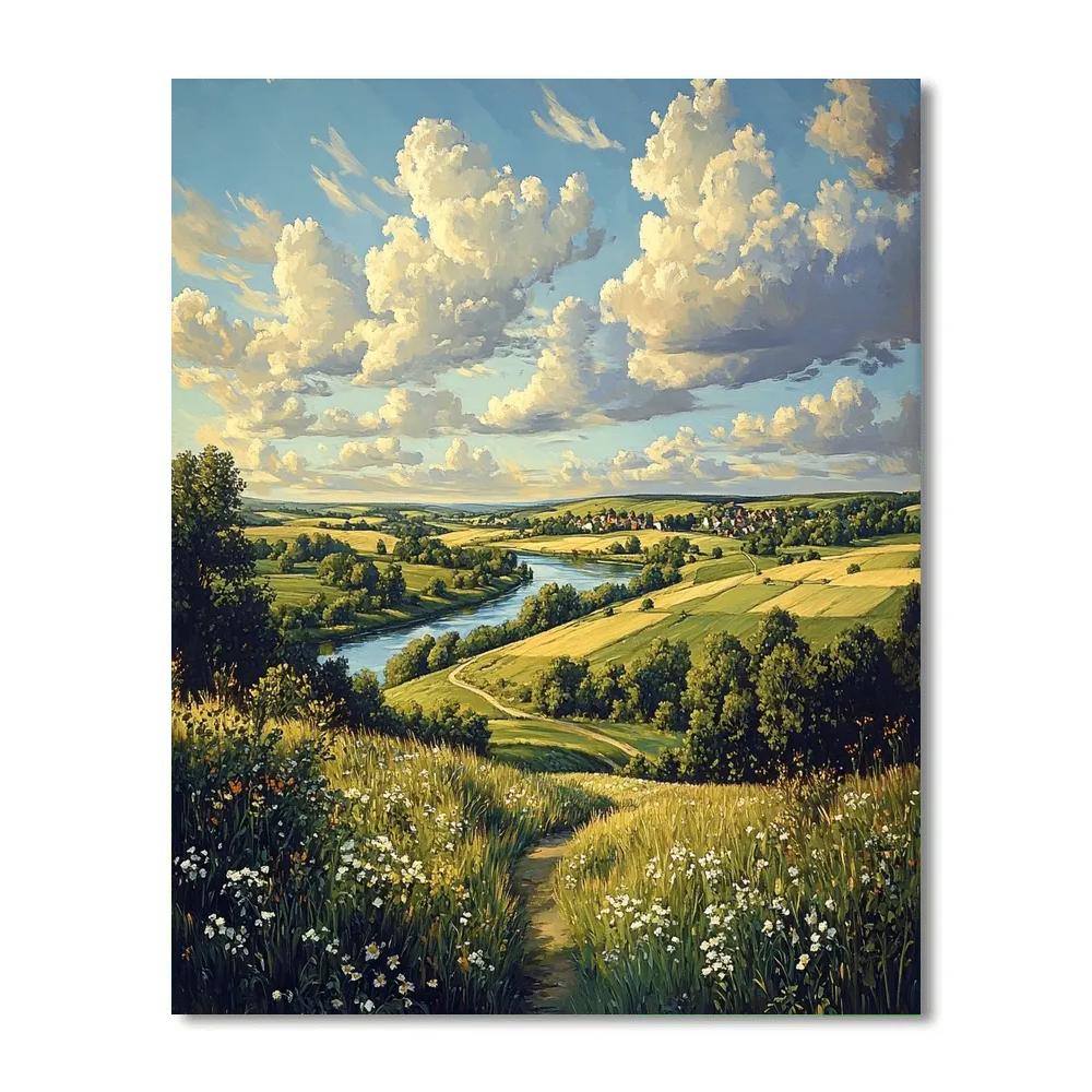 John Constable Inspired Summer Landscape Number painting