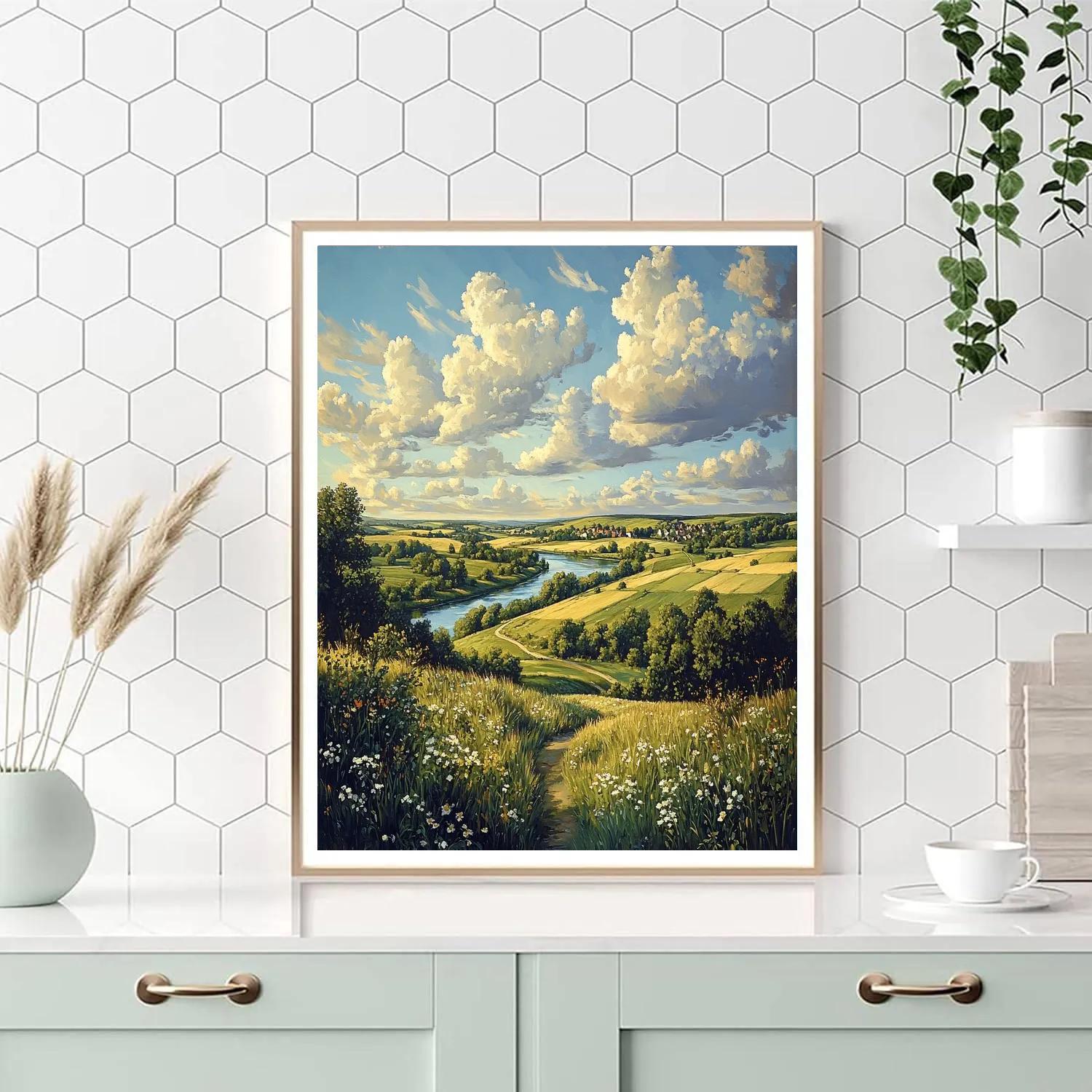 John Constable Inspired Summer Landscape Number painting