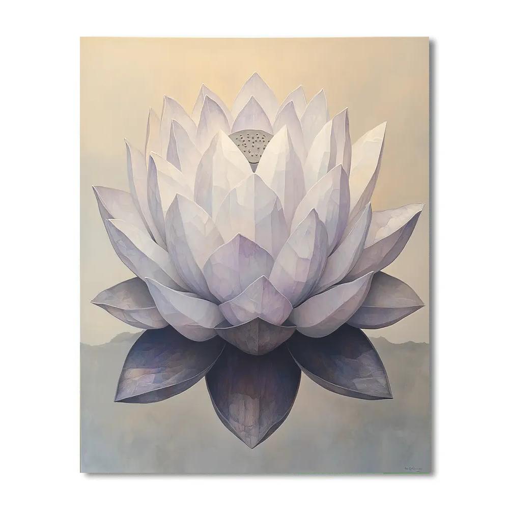 Michelangelo Inspired Crystal Lotus Paint by numbers kits