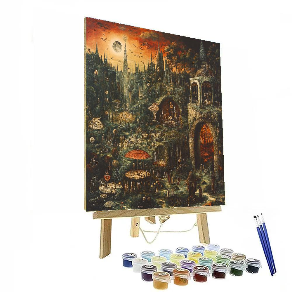 Hieronymus Bosch Inspired Carnival Of Creatures paint by numbers