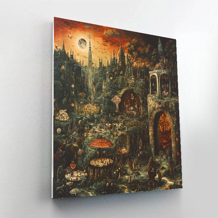 Hieronymus Bosch Inspired Carnival Of Creatures paint by numbers