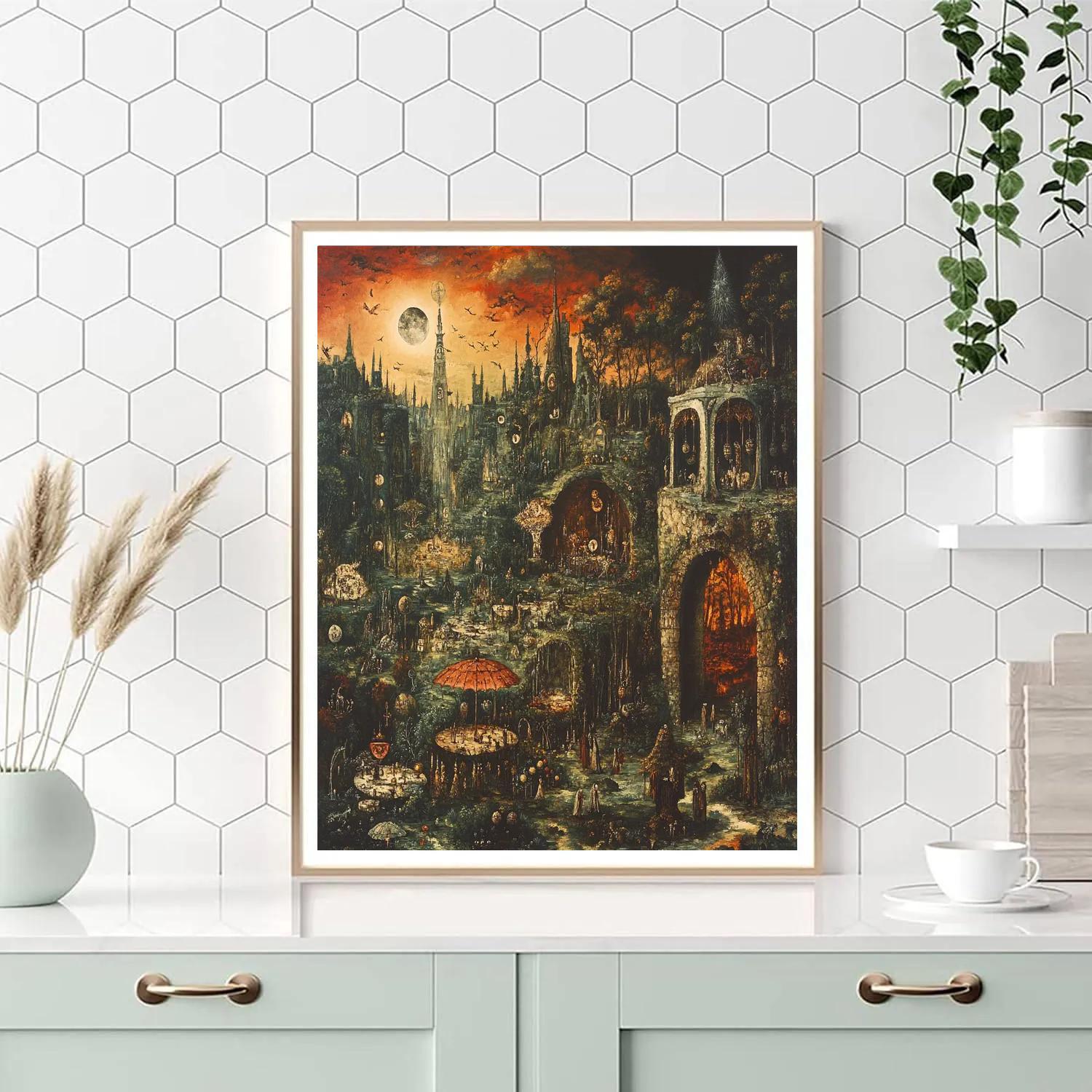 Hieronymus Bosch Inspired Carnival Of Creatures paint by numbers
