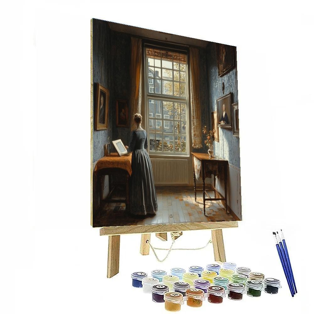 Vermeer Inspired Quiet Library Interior Paint by numbers kits