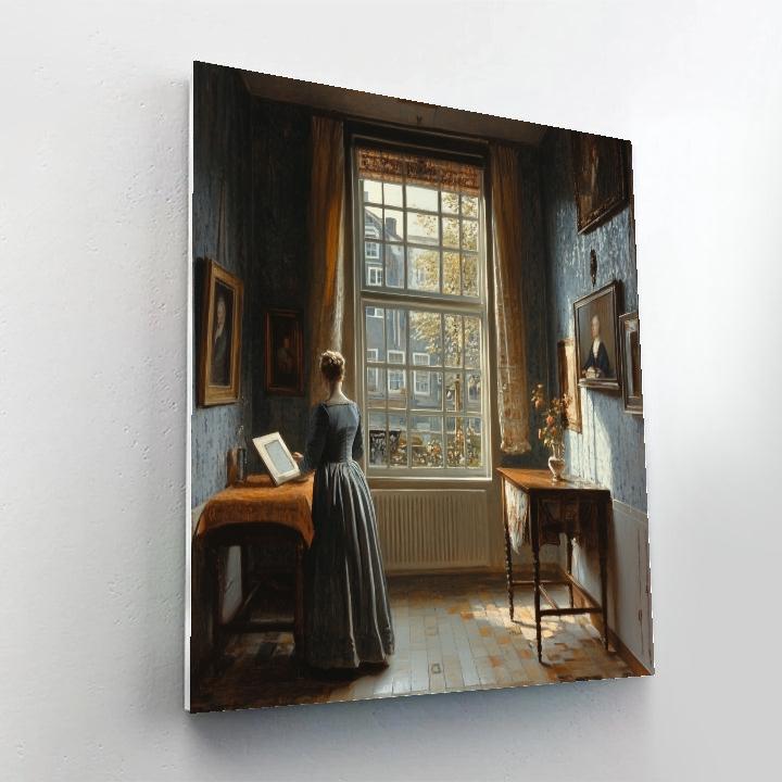 Vermeer Inspired Quiet Library Interior Paint by numbers kits