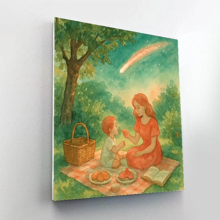 Comet Trail Garden Picnic Numbered painting kits