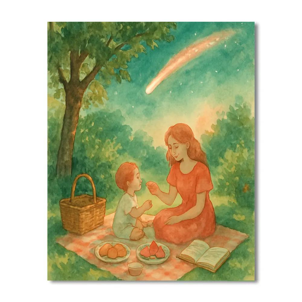 Comet Trail Garden Picnic Numbered painting kits