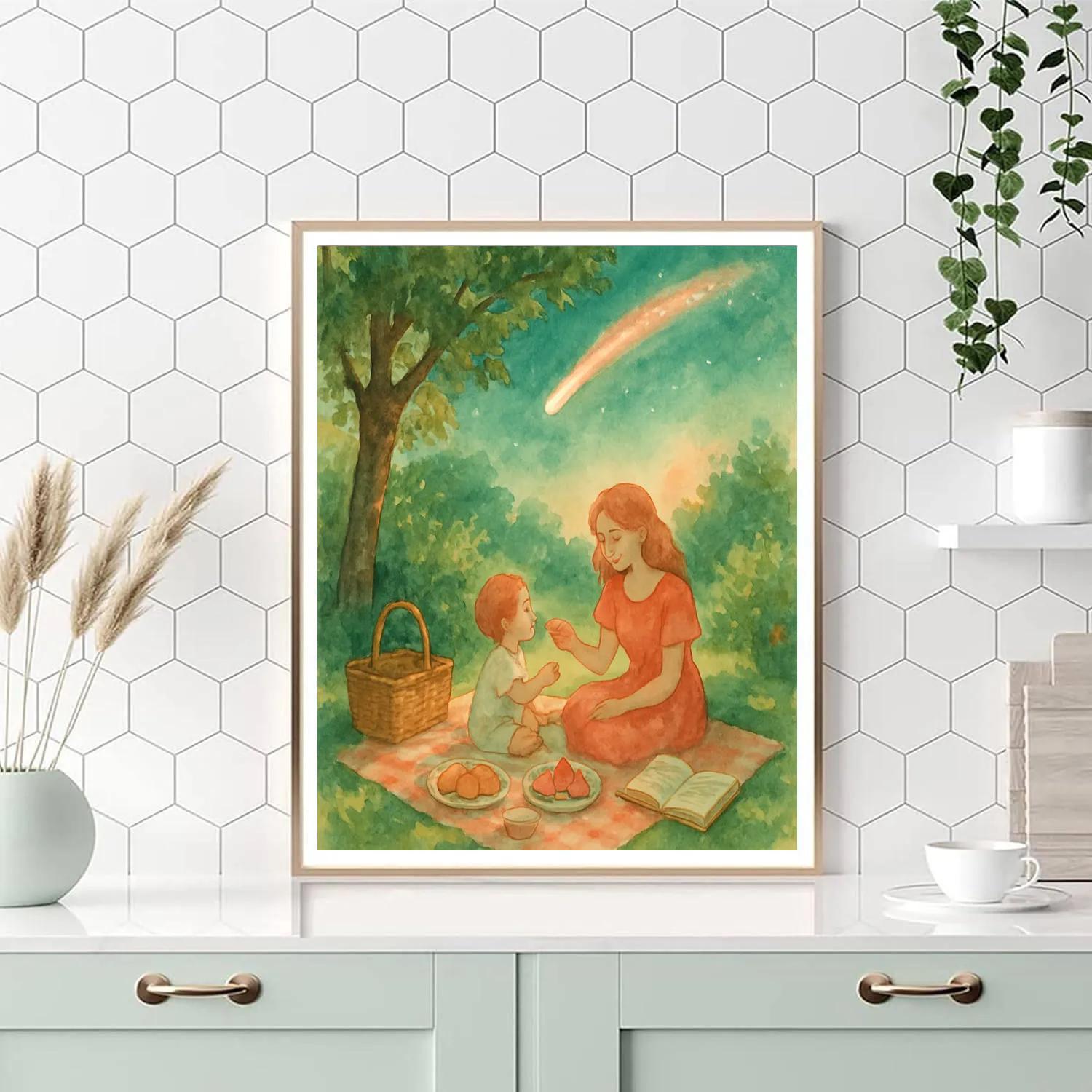 Comet Trail Garden Picnic Numbered painting kits
